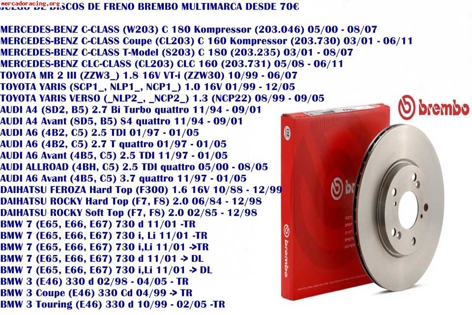 Discos de freno brembo 