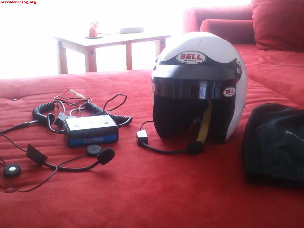 Jet-casco bell mag-1 con h.a.n.s.-clips y intercomunicador