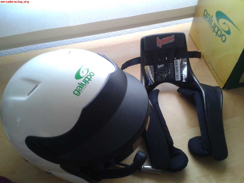 Casco y hans ( carbono) talla s