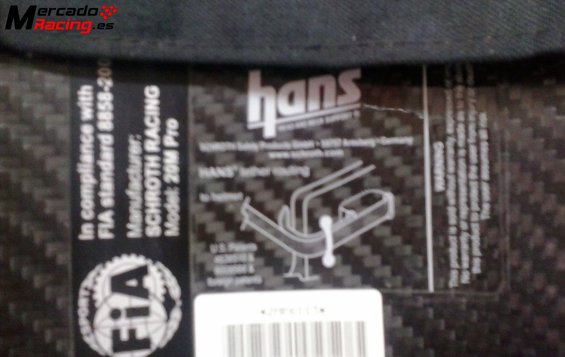 Vendo casco omp cerrado   hans schroth 20m pro carbono