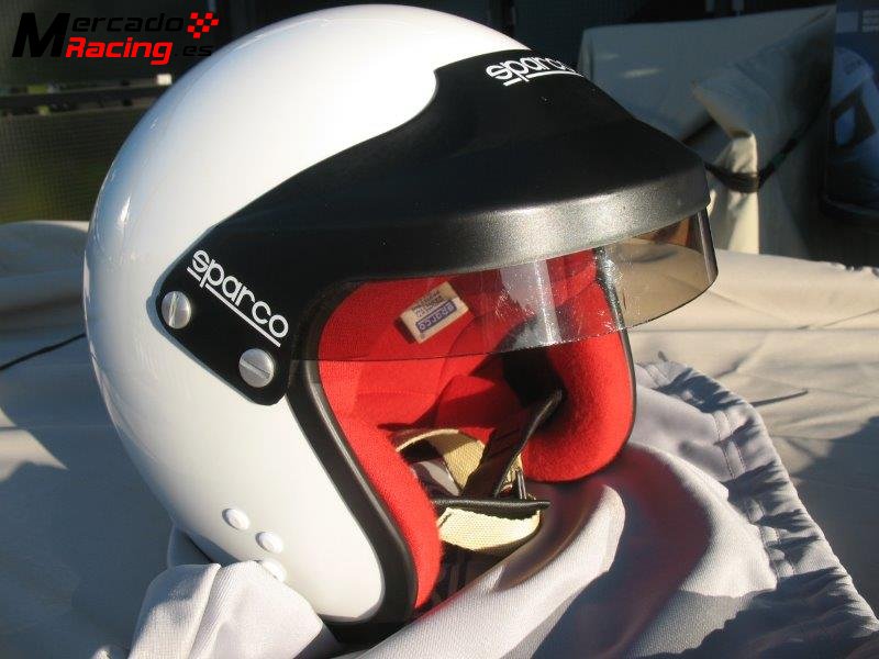 Casco sparco projet blanco