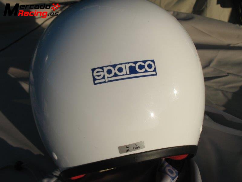 Casco sparco projet blanco