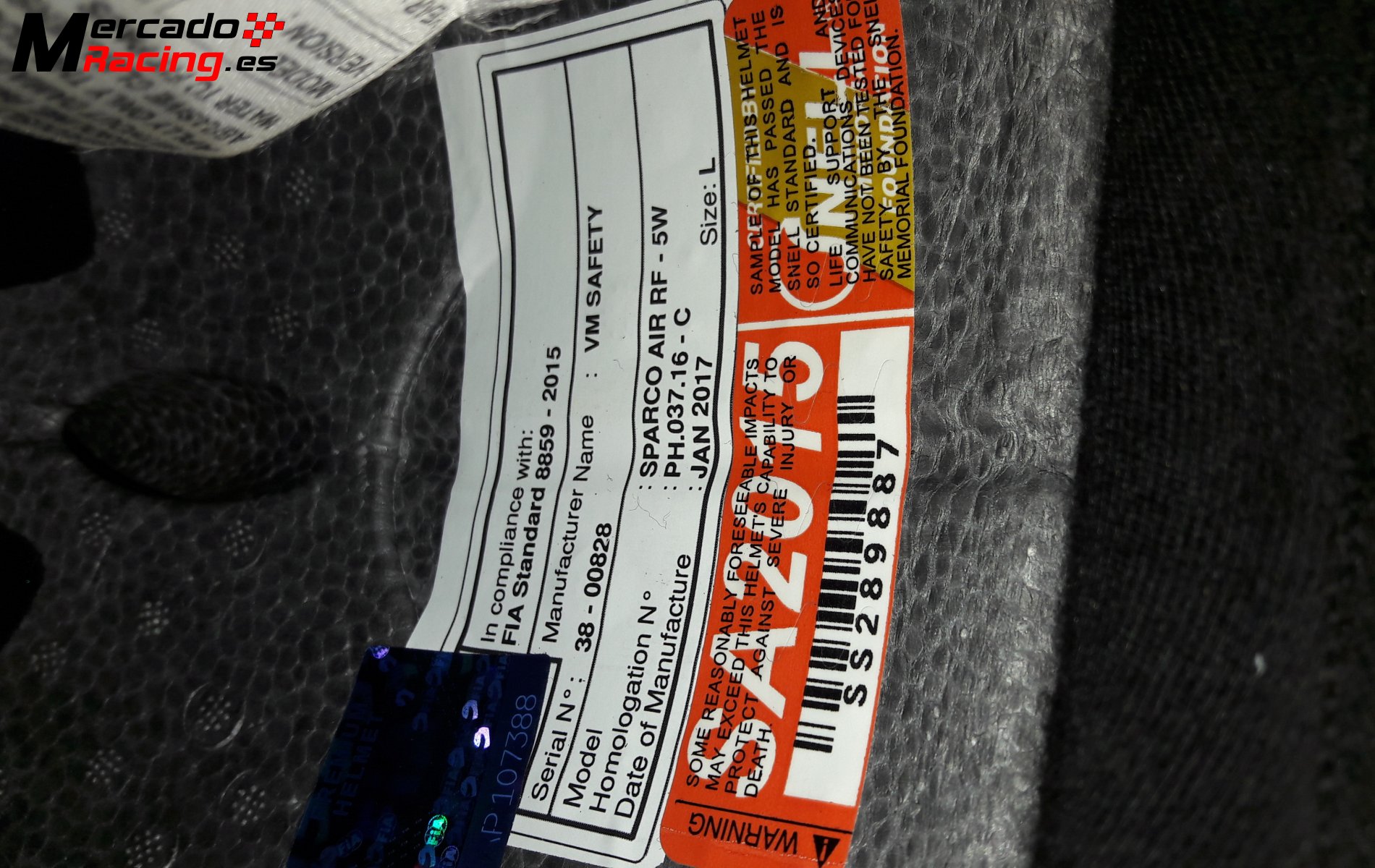 Casco sparco air pro rf-5w