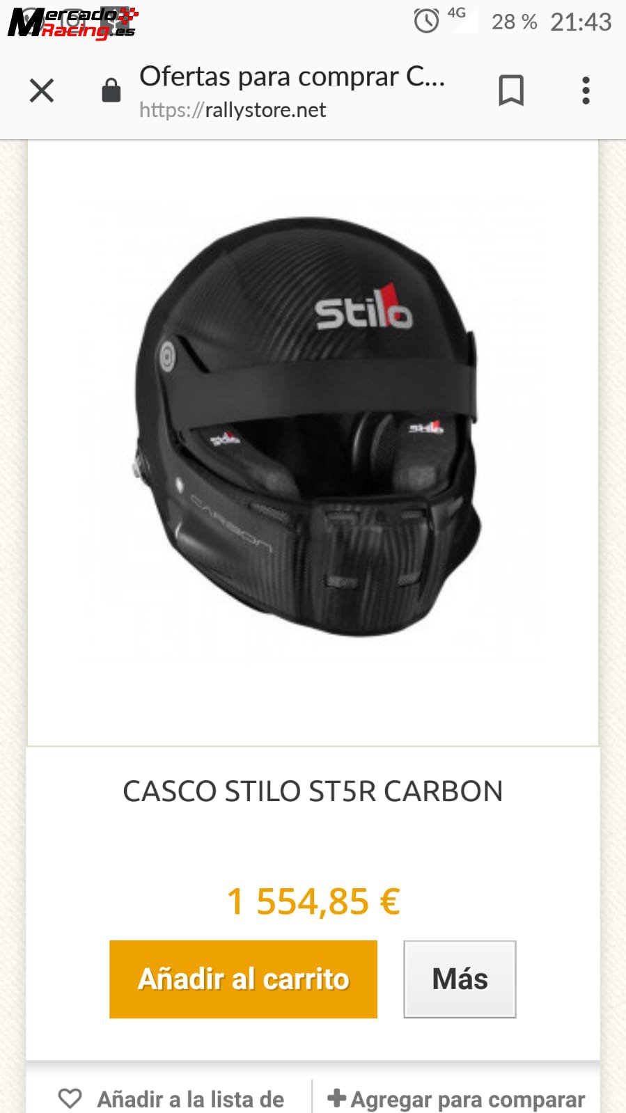 Casco carbone  cerrado