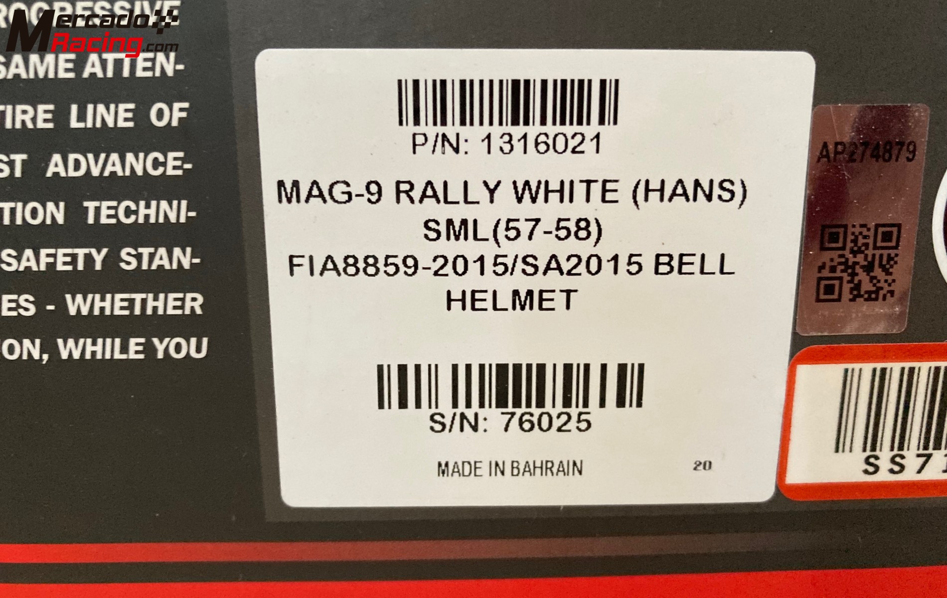 Casco bell mag 9 rallye + intercom