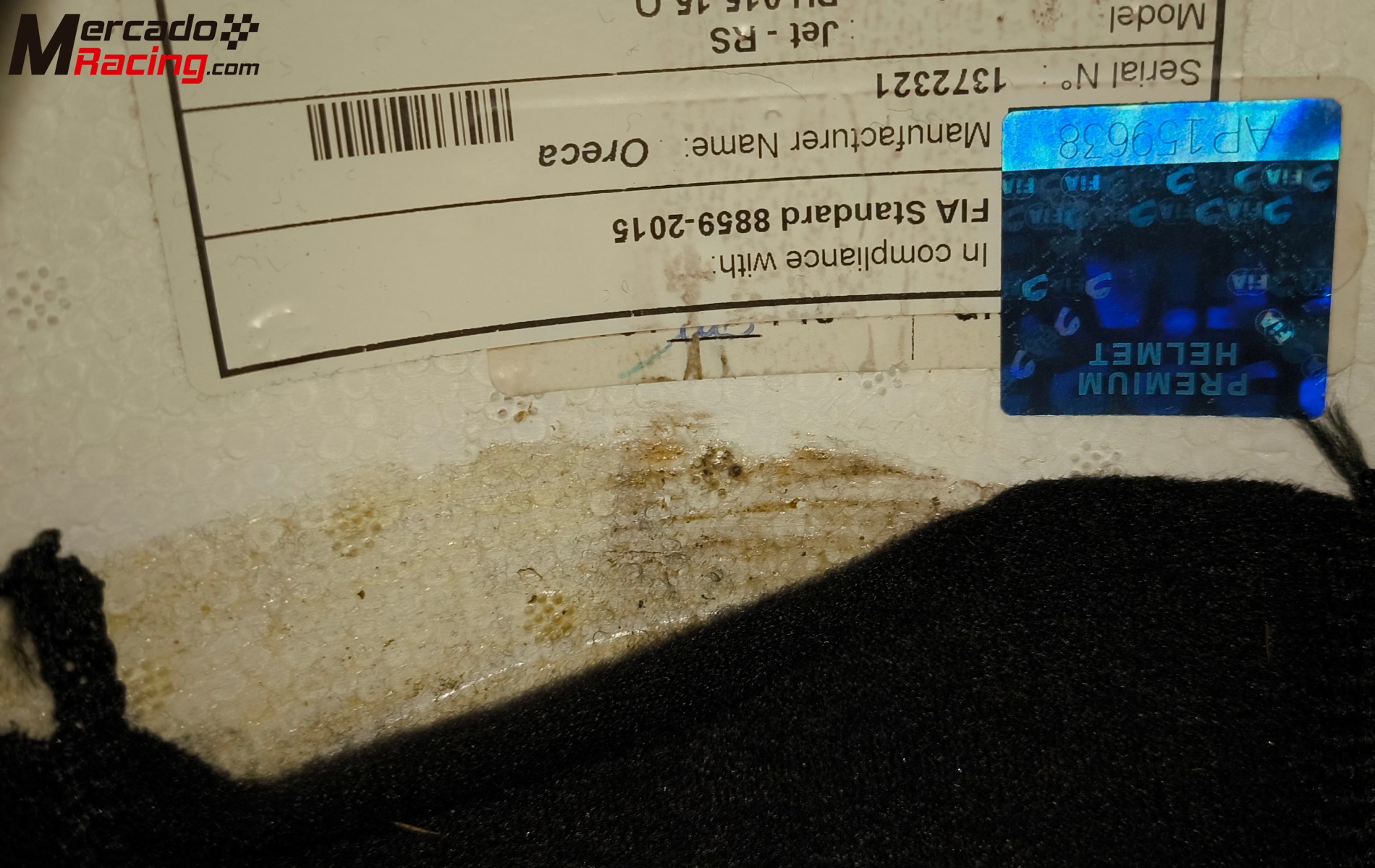 Casco abierto con interfonos stilo, homologación fia vigente 