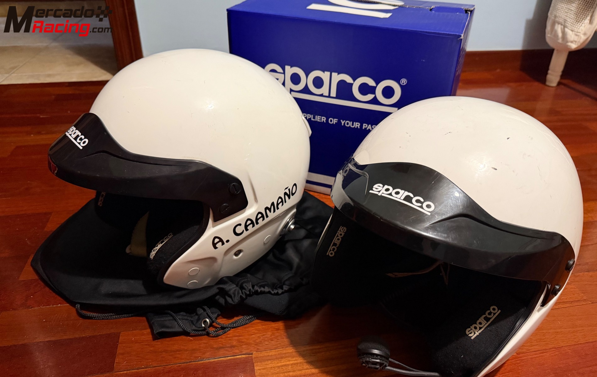 Cascos sparco y centralita con interfonos sparco