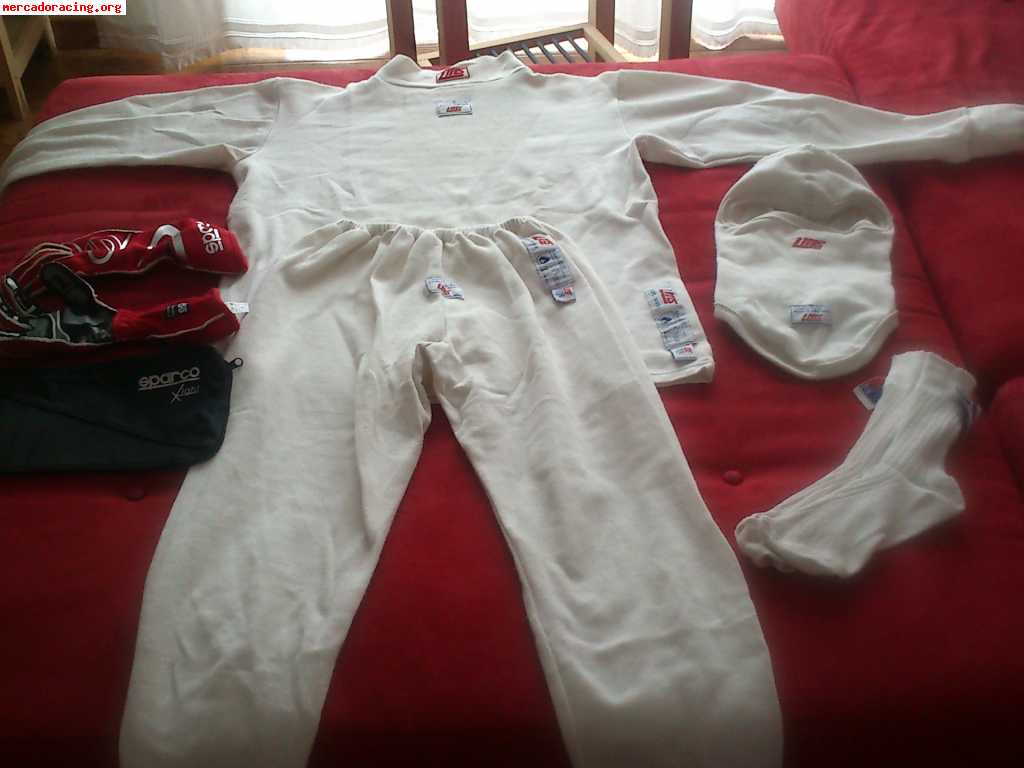 Sparco traje, zapatos, calcetines, capucha, ropa interior la
