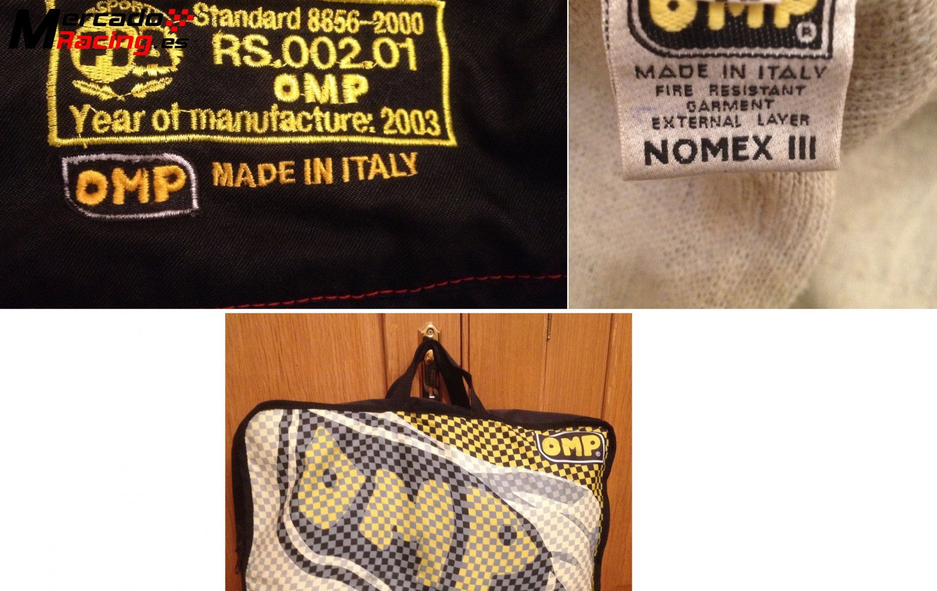 Mono omp negro/rojo talla 62