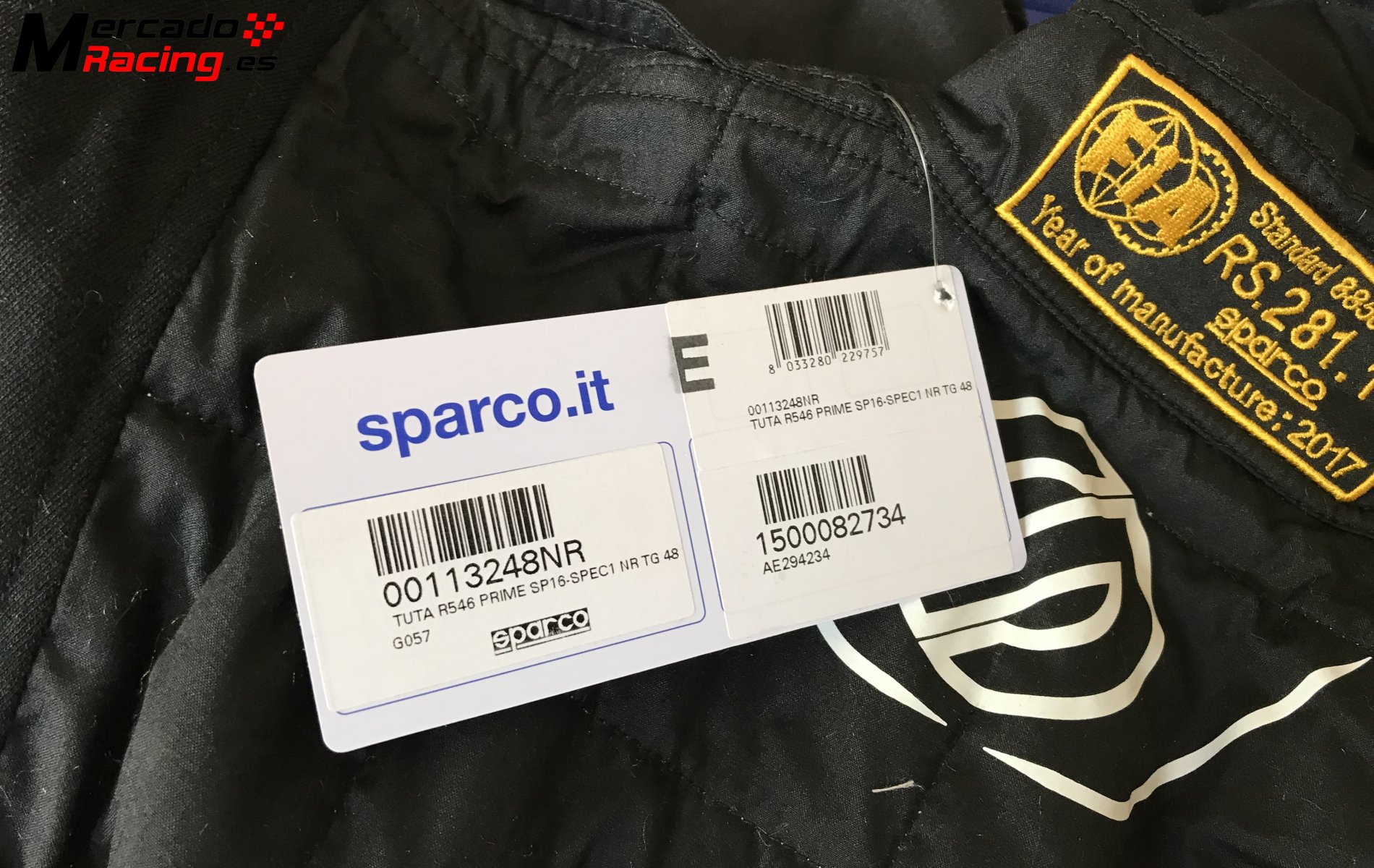 Sparco prime sp-16 tallla 48 nuevo