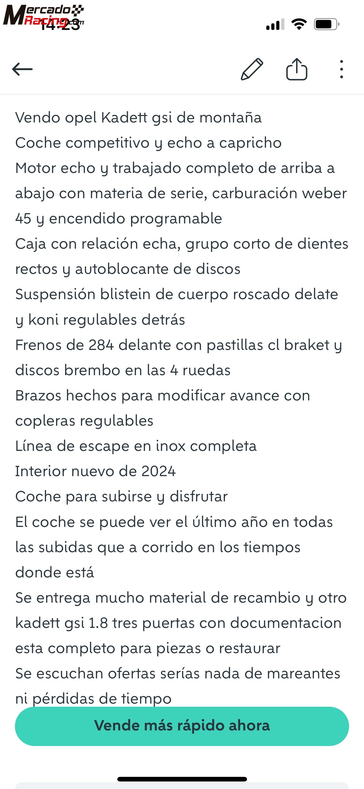 Kadett gsi de montaña 
