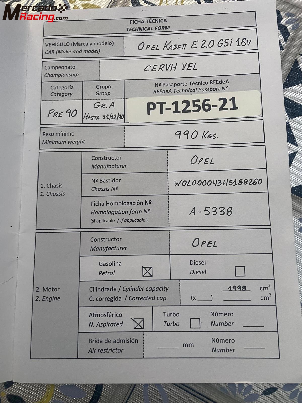 Opel kadett gsi 16 v