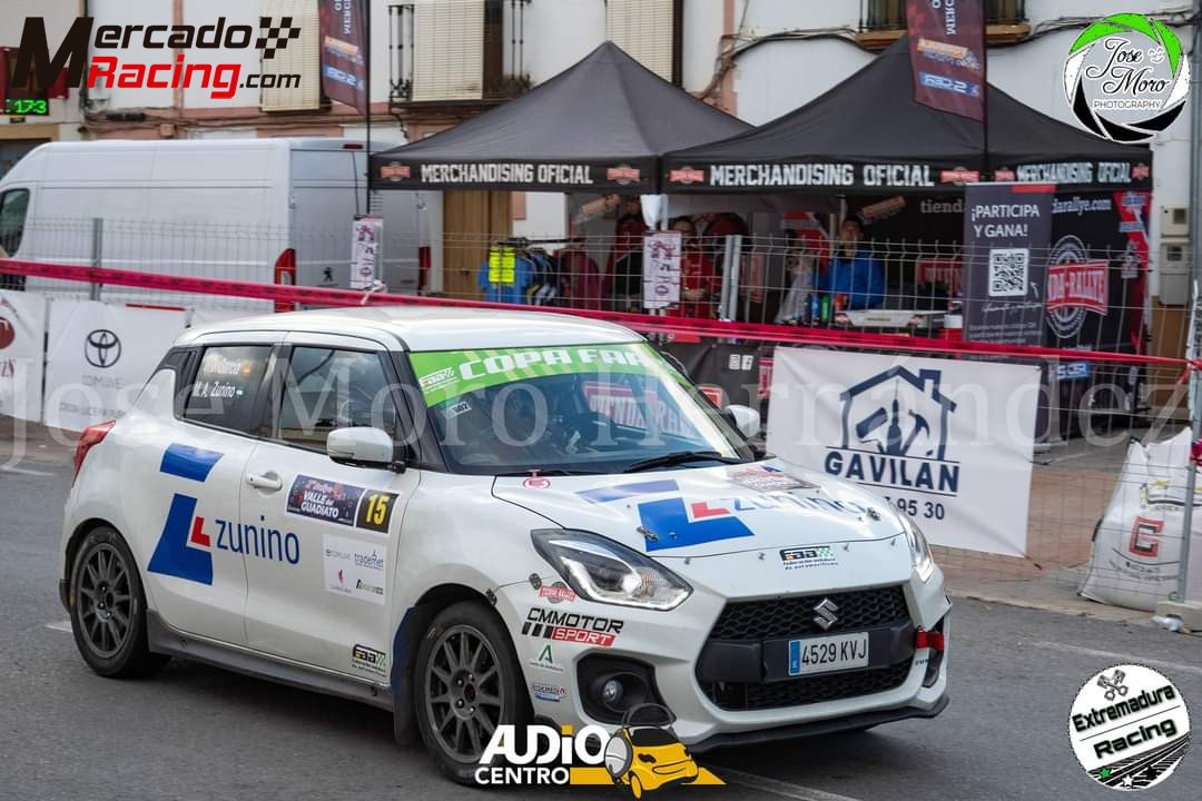 Miguel angel zunino vende su suzuki swift sport 1.4 turbo campeon andalucia rallyes faa 2023