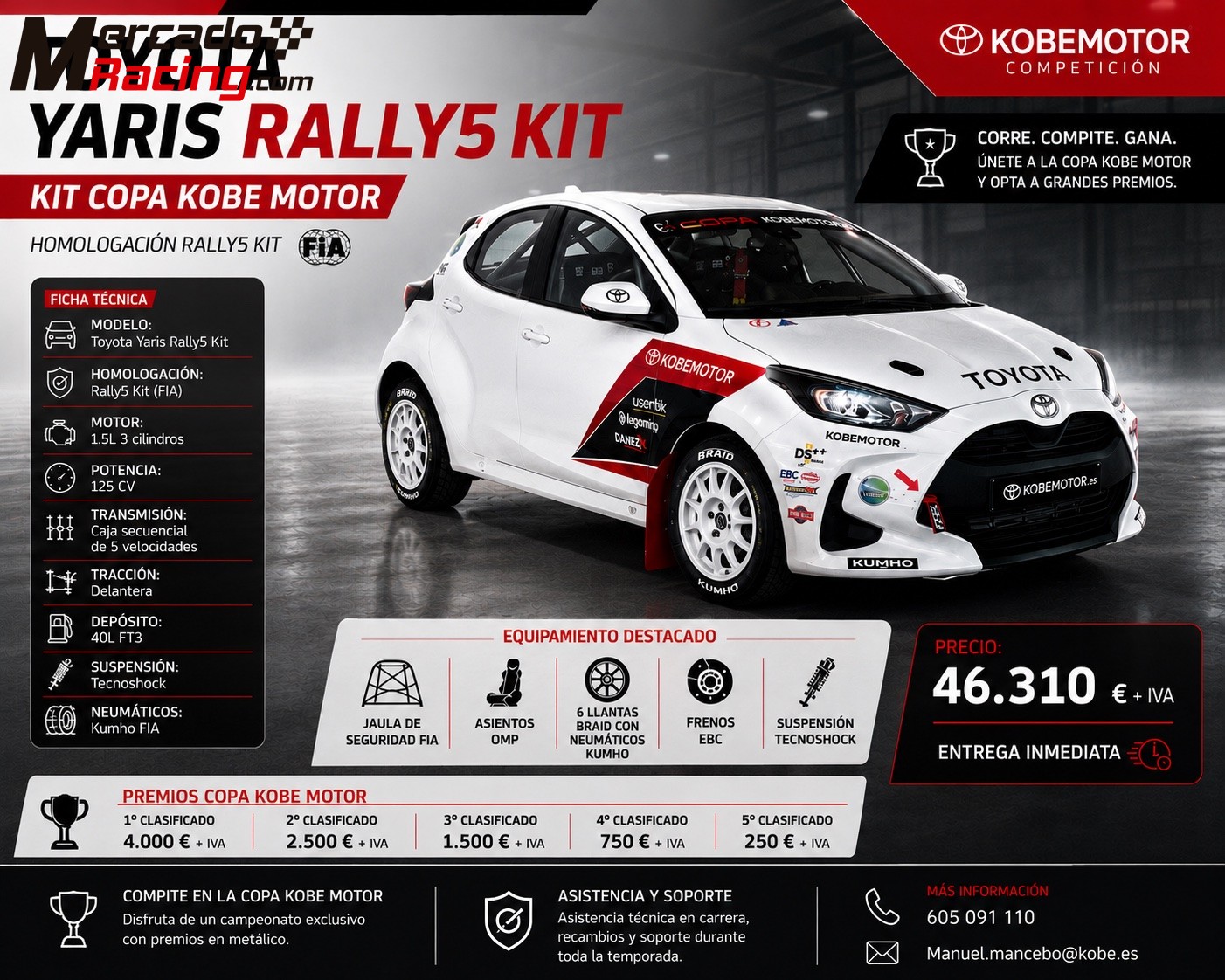 Nuevo yaris rally 5 copa kobe 