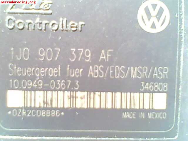 Vendo centralita abs 1.8 turbo 20v. ( seat/ audi / vw )