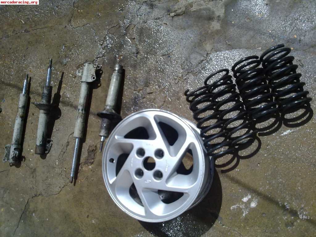 Amortiguadores, muelles y llanta rs turbo en 15  de ford esc