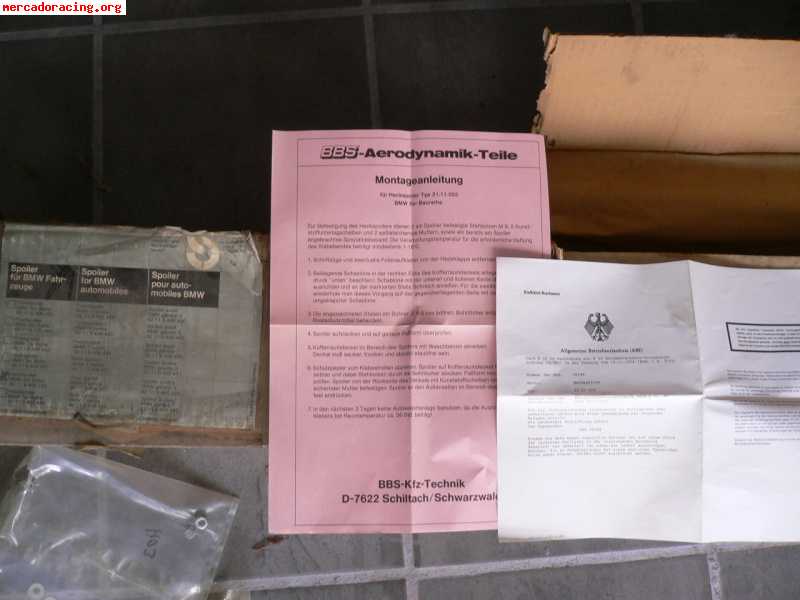 Vendo alerón bbs nuevo sin montar para bmw caja e28 (serie 5