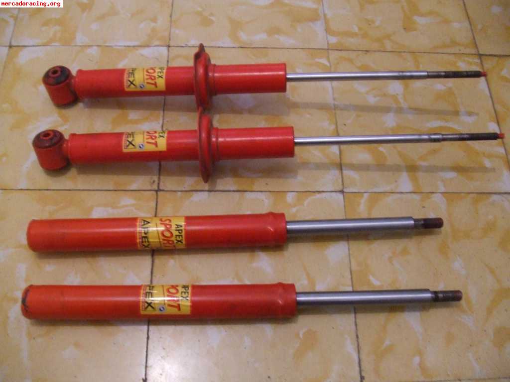 Amortiguadores apex sport para golf mk1 i (normal o cabrio) 
