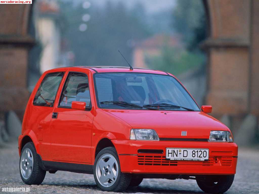 Paragolpes fiat cinquecento sporting rojo