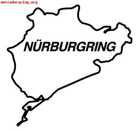 Pegatinas circuito nurburgring de 10 cm,varios colores 3.5e 