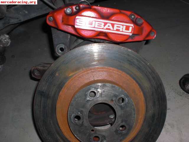 Pinzas delanteras y traseras de subaru impreza 