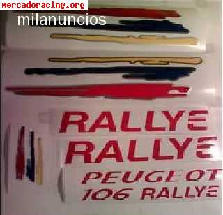 Kits pegatinas vinilos de 106 rallye fase 2 originales!!! 
