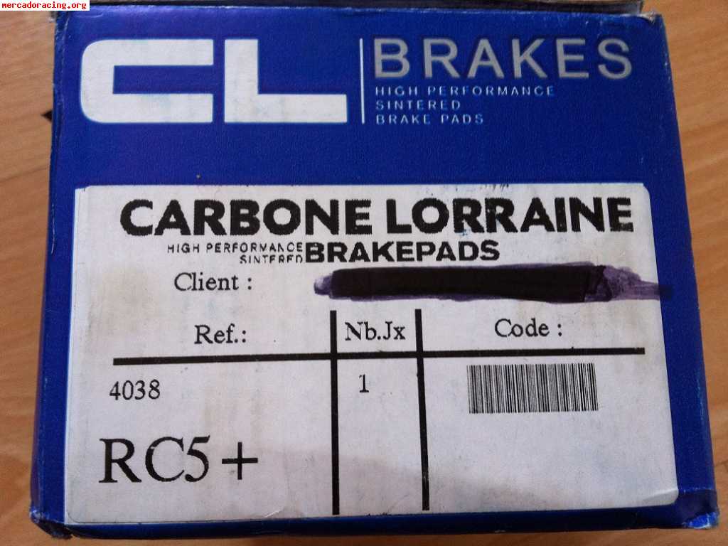 Pastillas carbone lorraine rc5  traseras  referencia 4038