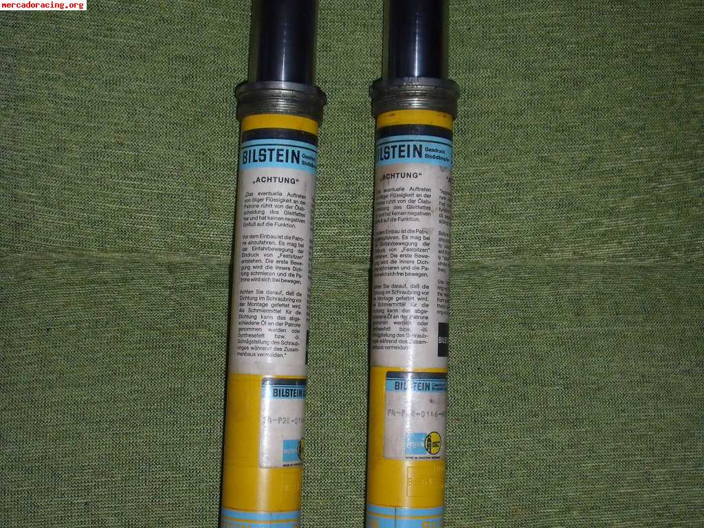 Amortiguadores delanteros bilstein amarillos para opel