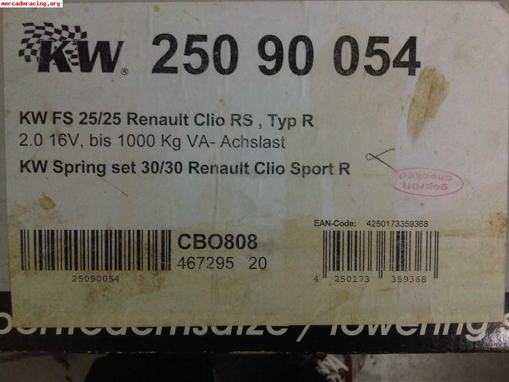 Vendo muelles kw renaul clio sport 200cv.