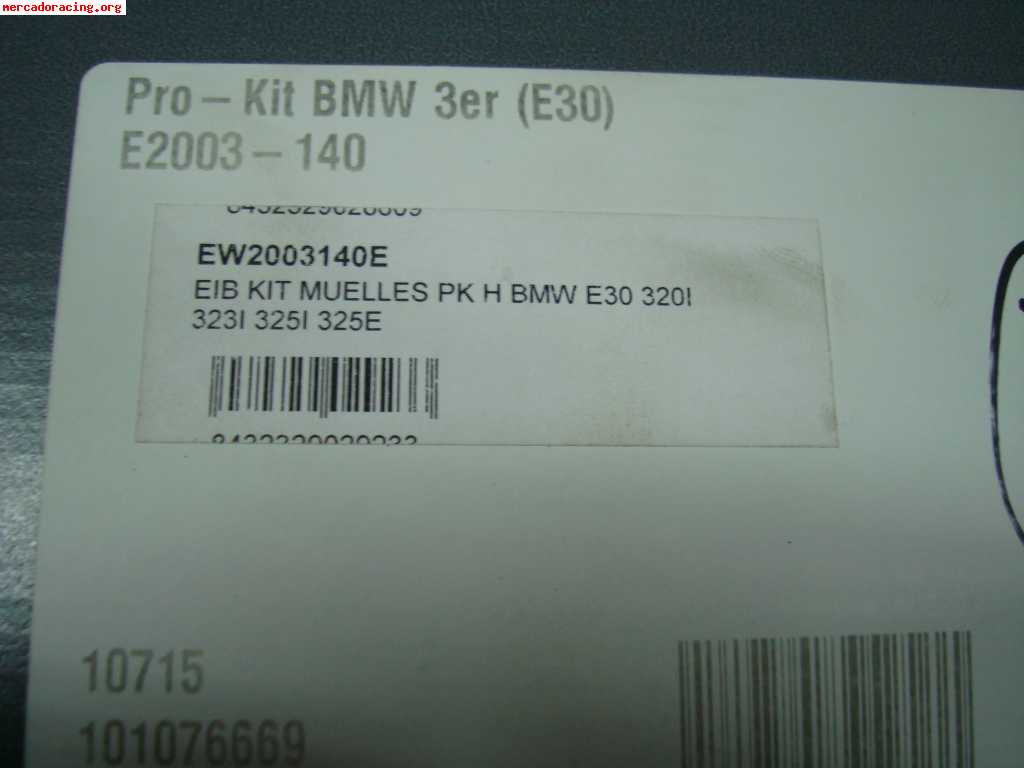 Kit muelles eibach bmw e30 *homologable*