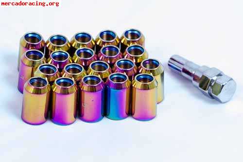	 tuercas llantas en neo cromo tuner fashion