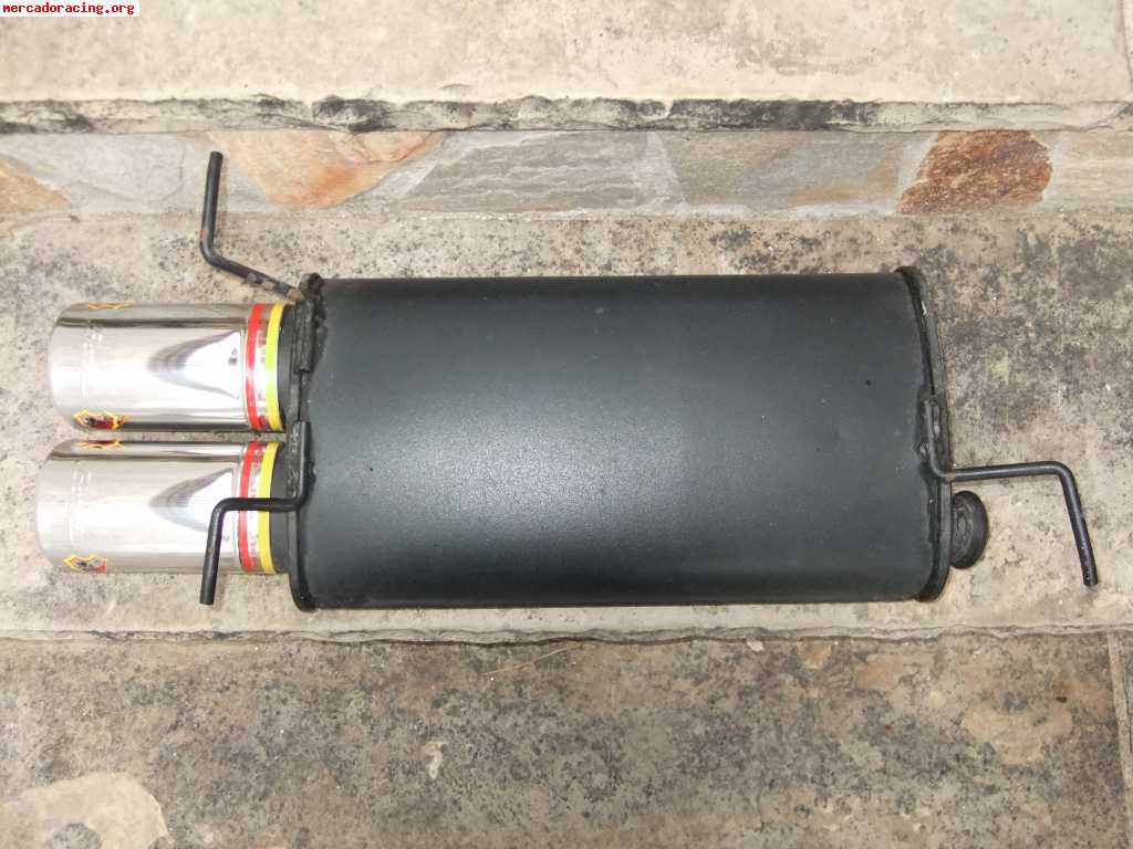 Silenciador doble salida inox bonini