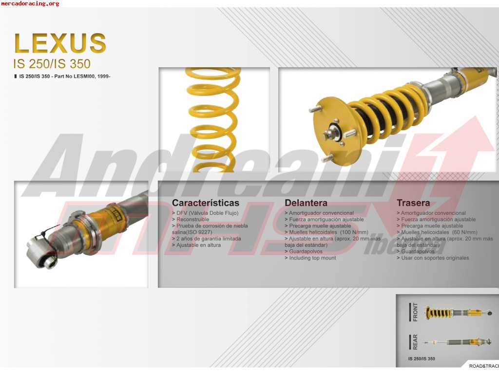 Amortiguadores ohlins para lexus is250 / is350