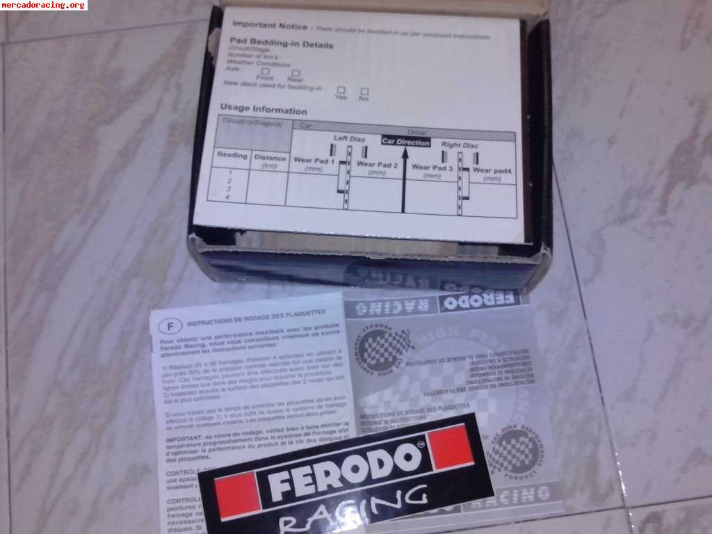 Pastillas ferodo ds2500 grupo vag. seat ibiza fr