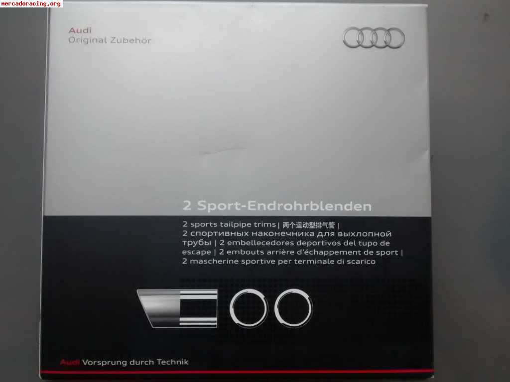 Embellecedor de escape cromado audi 