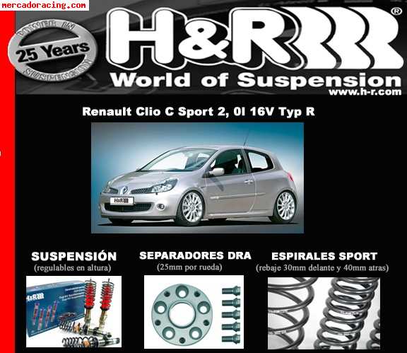 H&r cuerpo roscado para crs 197cv