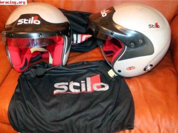 Se venden 2 cascos stylo como nuevos con clip hans