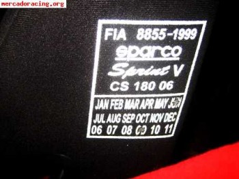 Vendo asiento sparco sprint v nuevo y arneses sabelt de 6pts
