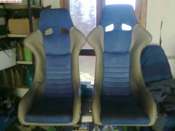 Vendo dos baquets azules