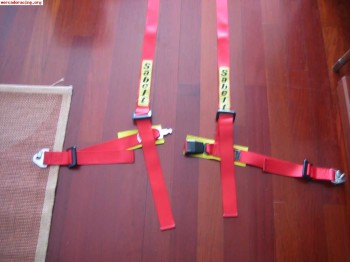 !!!!!!!!!!!!!!!arneses rojo sabelt 4 puntos para calle,un ch