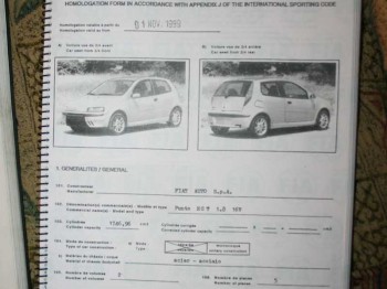 Fichas homologacion originales de punto, 306, sierra,uno tur