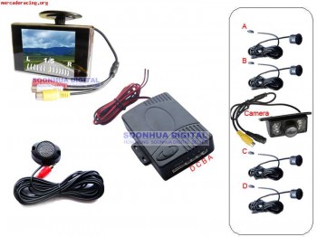 Sensores de aparcamiento con monitor 3.5  tft lcd y camara