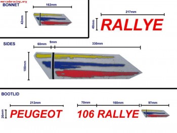 Vendo pegatinas 106 rallye
