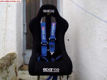 2 baquets sparco rev y 2 arneses sparco.