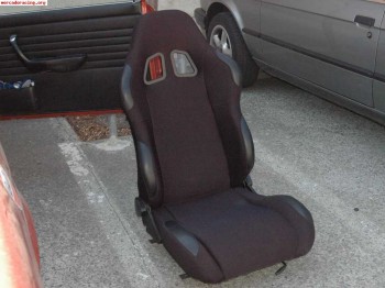 2 semibacquets (con base para bmw e21), 2 arneses  y mono sp