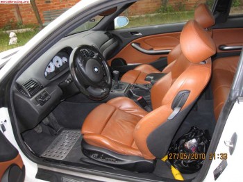 Interior bmw m3 e46 en cuero camel