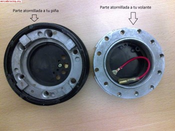 Kit de volante desmontable piña universal