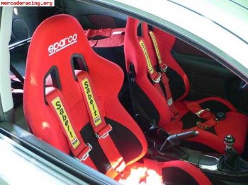 Semibackets sparco rojos y negros