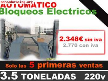 Elevador 4 columnas 4.200kg 2.499€ mas iva industriales nuev