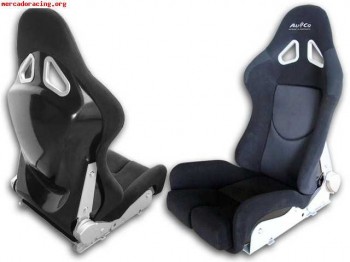 2 semibakets con guias y bases para lancer  evo